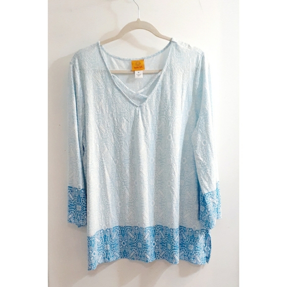 Ruby Rd blouse. Blue. - Picture 1 of 6